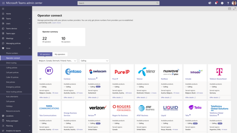 Operator Connect in Microsoft Teams admin center