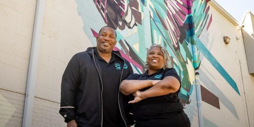 PAD community engagement specialists Kareem Osborne and Stacy Piper