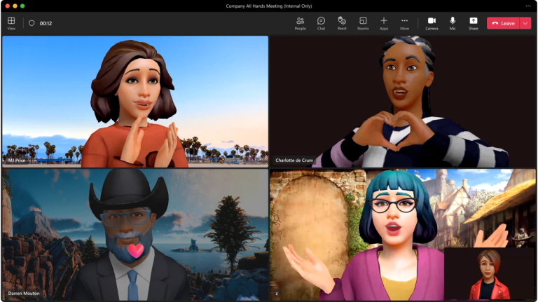 Mesh avatars for Teams