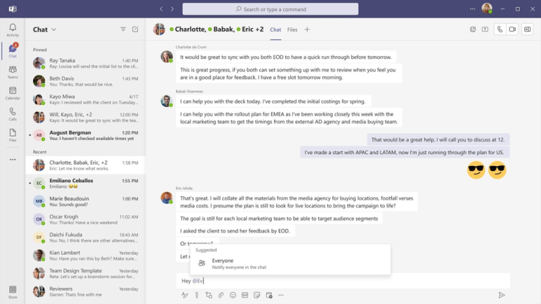 Mention @everyone in Microsoft Teams