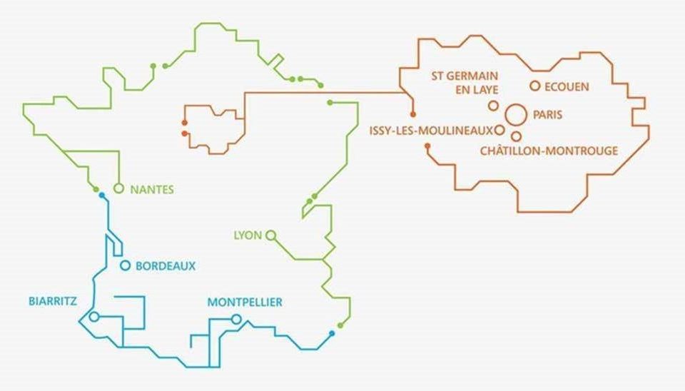Carte des écoles IA