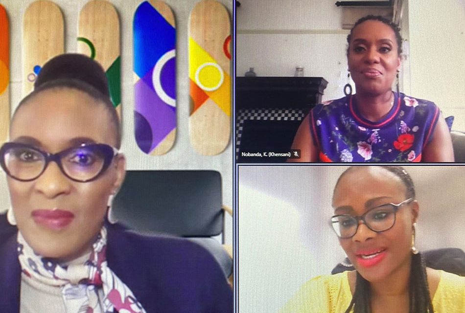 Lillian Barnard, Microsoft SA CEO, Khensani Nobanda, Nedbank Group Executive: Marketing and Corporate Affairs and Onyi Nwaneri, Afrika Tikkun Services CEO.