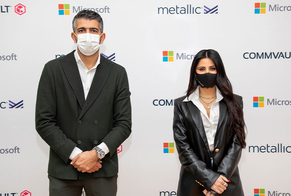 Nader Kassir and Lana Khalaf during the announcement.