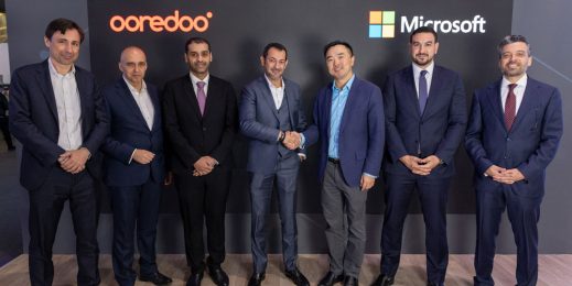 Ooredoo Group and Microsoft team during the signing ceremony.