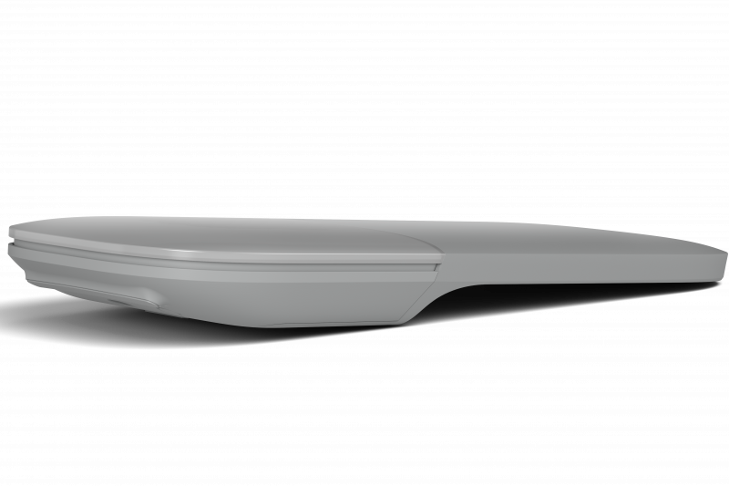 Slim, light and ready to travel, the Microsoft Surface Arc Mouse is designed to conform to your hand, and snaps flat to fit easily in your bag or pocket.