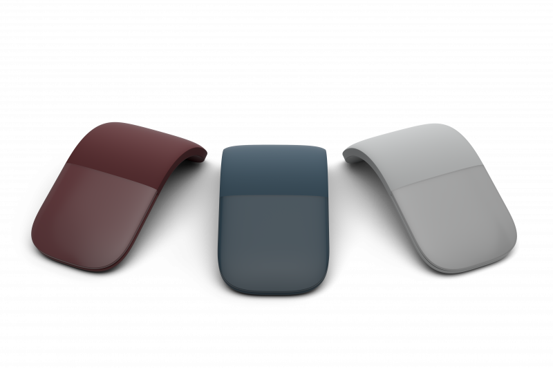 The Microsoft Surface Arc Mouse comes in a range of rich colors including Light Gray, Burgundy and Cobalt Blue to complement your device and personal style.
