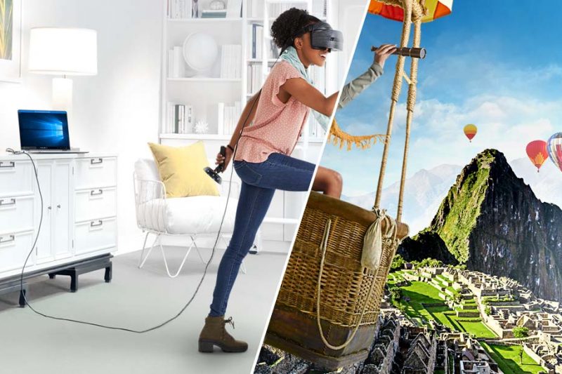 Step into mixed reality and explore a new environment.