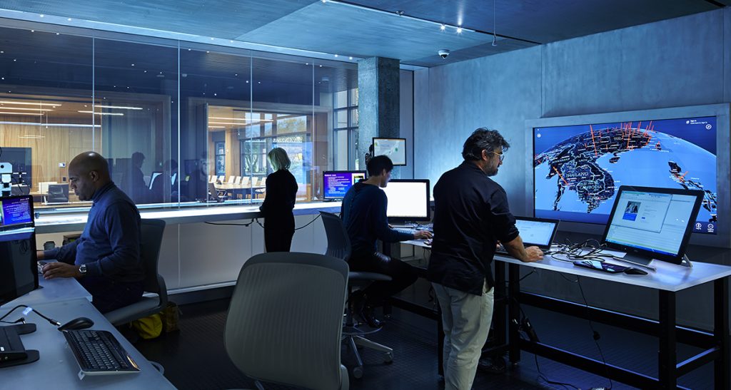 interior of a forensics lab