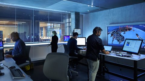 interior of a forensics lab