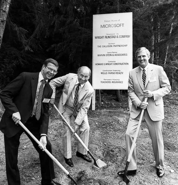 Redmond Campus Ground Breaking August 1985