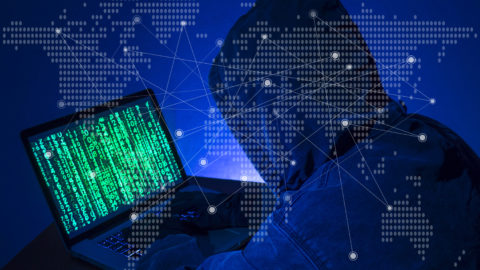Computer hacker cyberattack