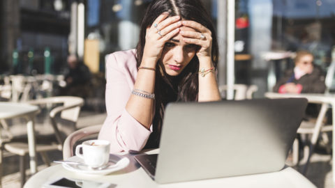 Woman at a computer