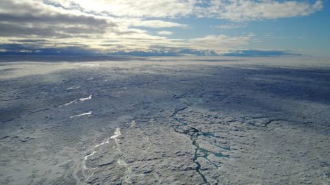 Drone view of Arctic ice sheet