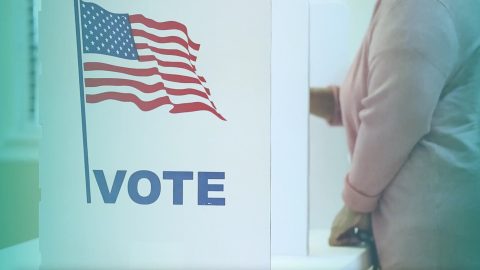 Illustrative image of people voting