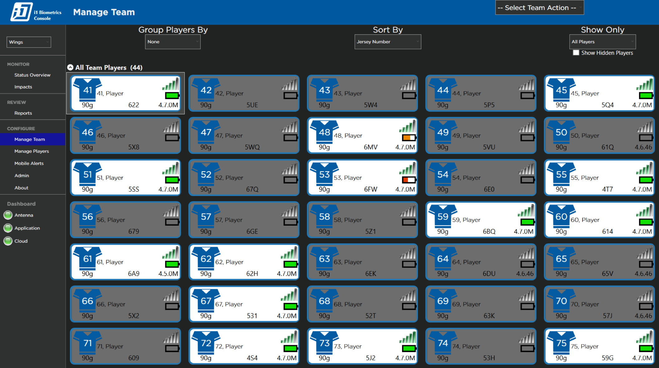 The Vector software provides advance computerized reports allowing staff to browse thousands of impacts across multiple players easily. The user-friendly interface also allows staff to quickly see a player's entire collision history or narrow the search to a specific, individual hit. (Photo courtesy of i1Biomterics.)