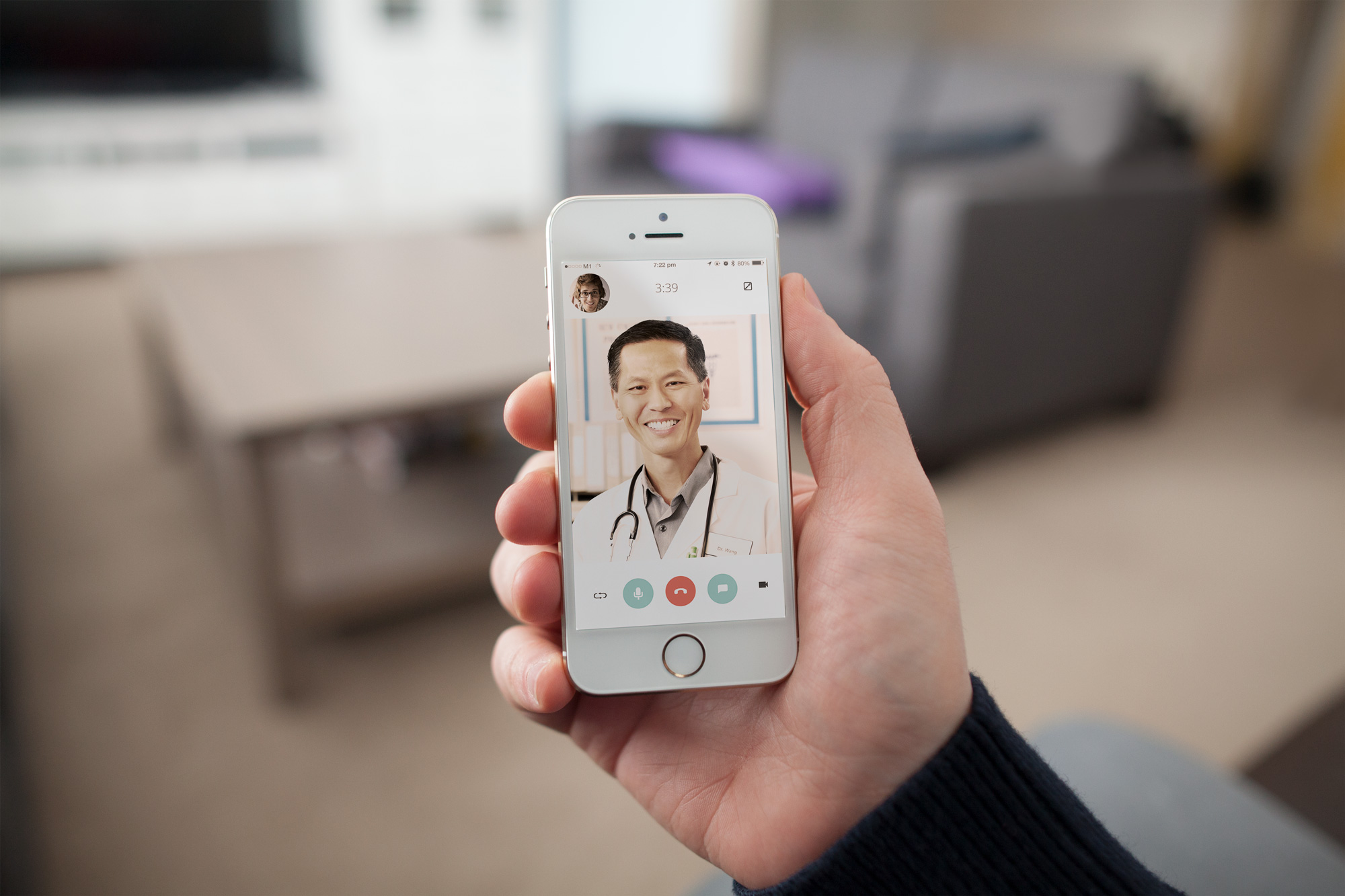 The RingMD app user interface. (Photo courtesy of RingMD)