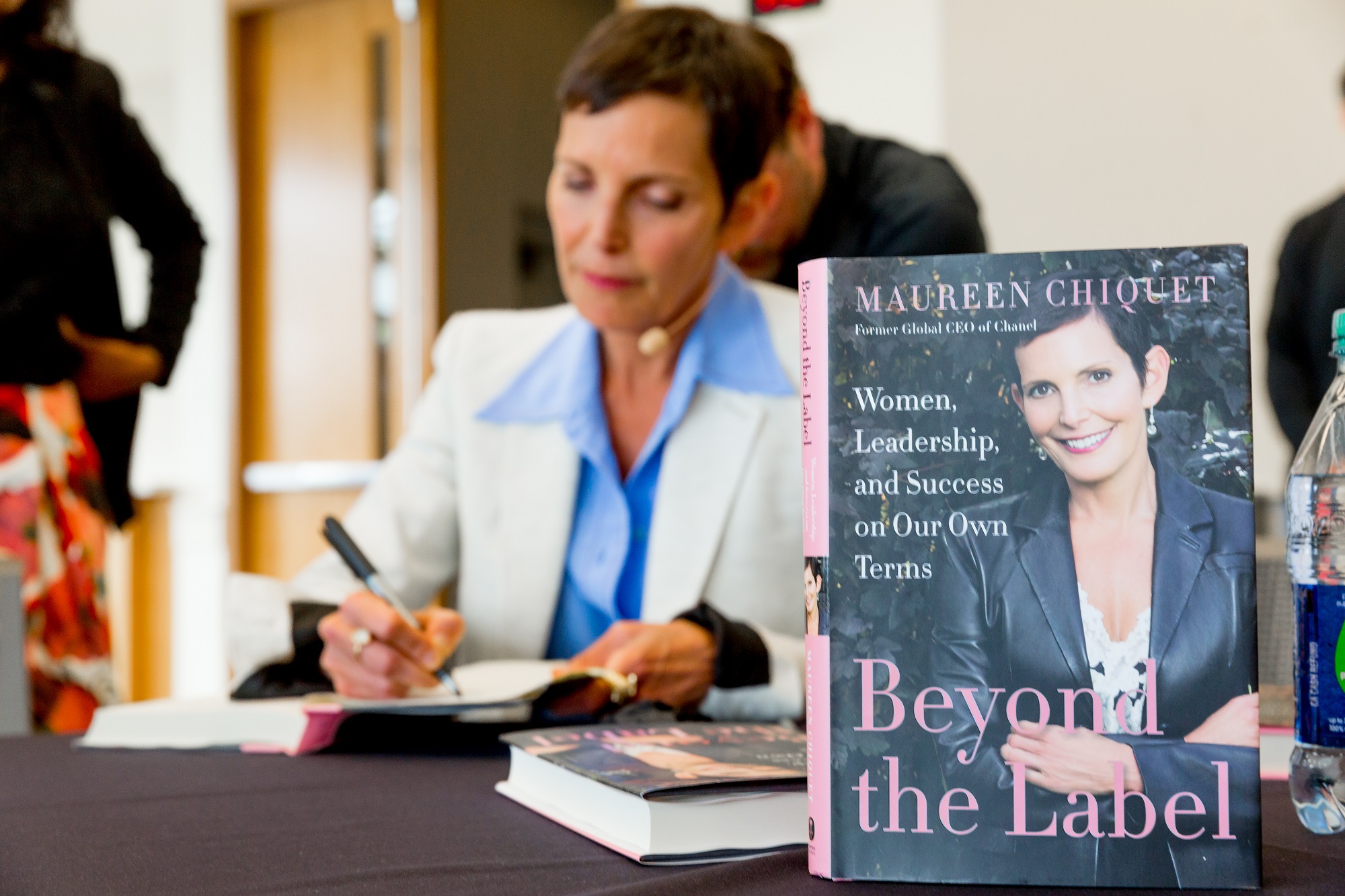 Maureen Chiquet with her book, 