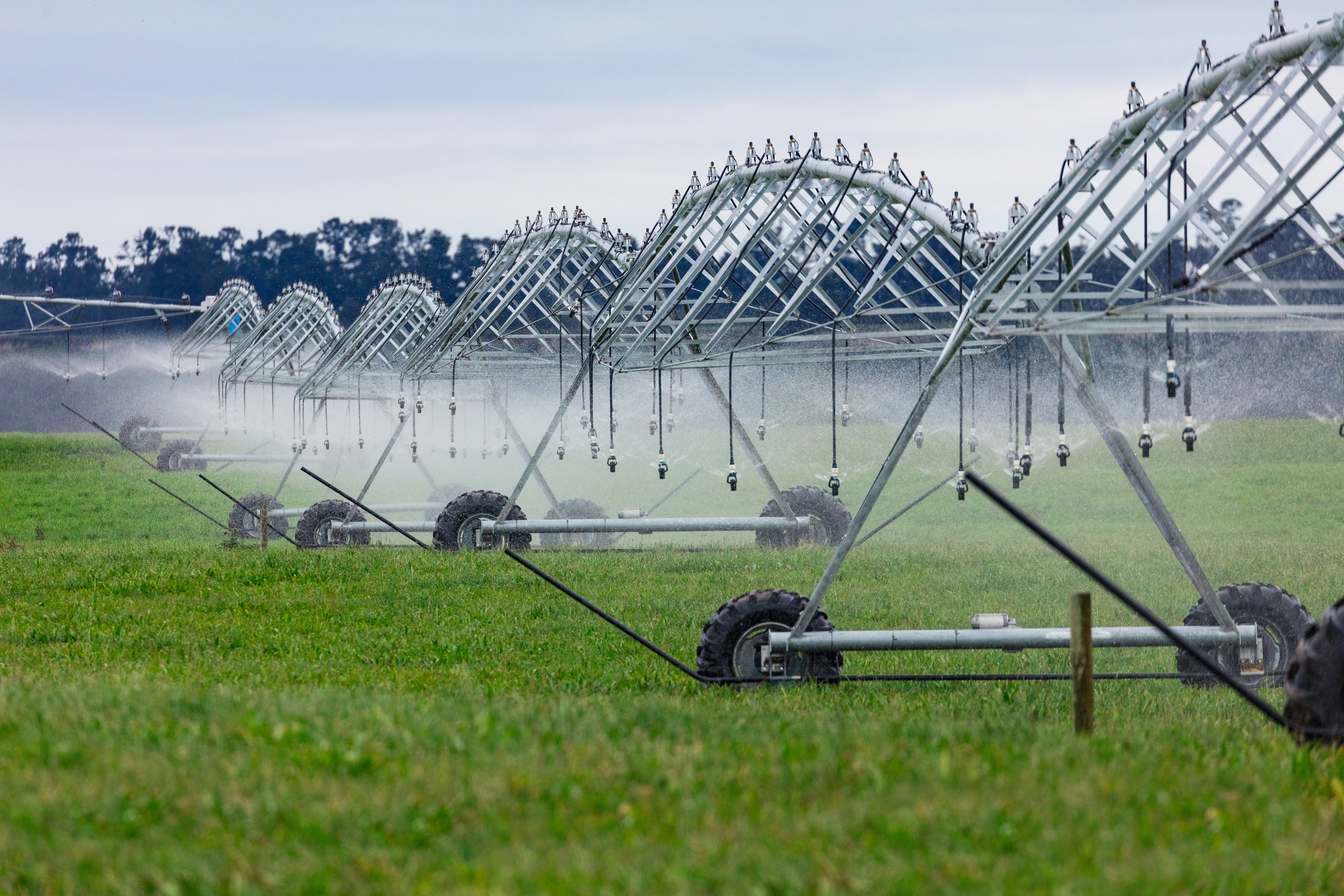 Irrigation on Blackhills farm in New Zealand. 