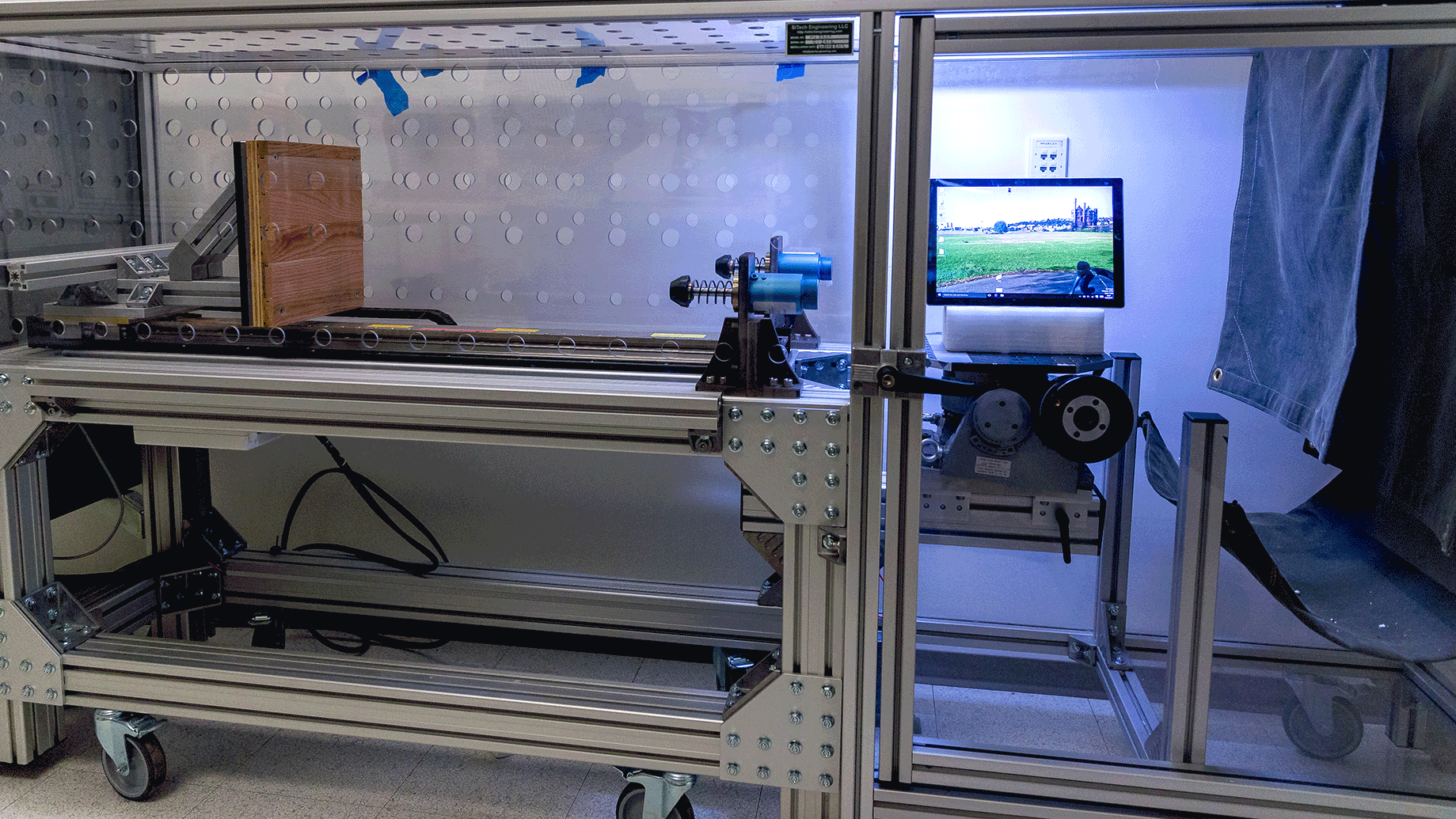 A gif shows a Surface device withstands an impact test, matching a half-meter drop onto wood