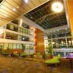 Open atrium of a Microsoft Hyderabad building