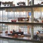 Workspace where employees can create and connect in a Microsoft London building