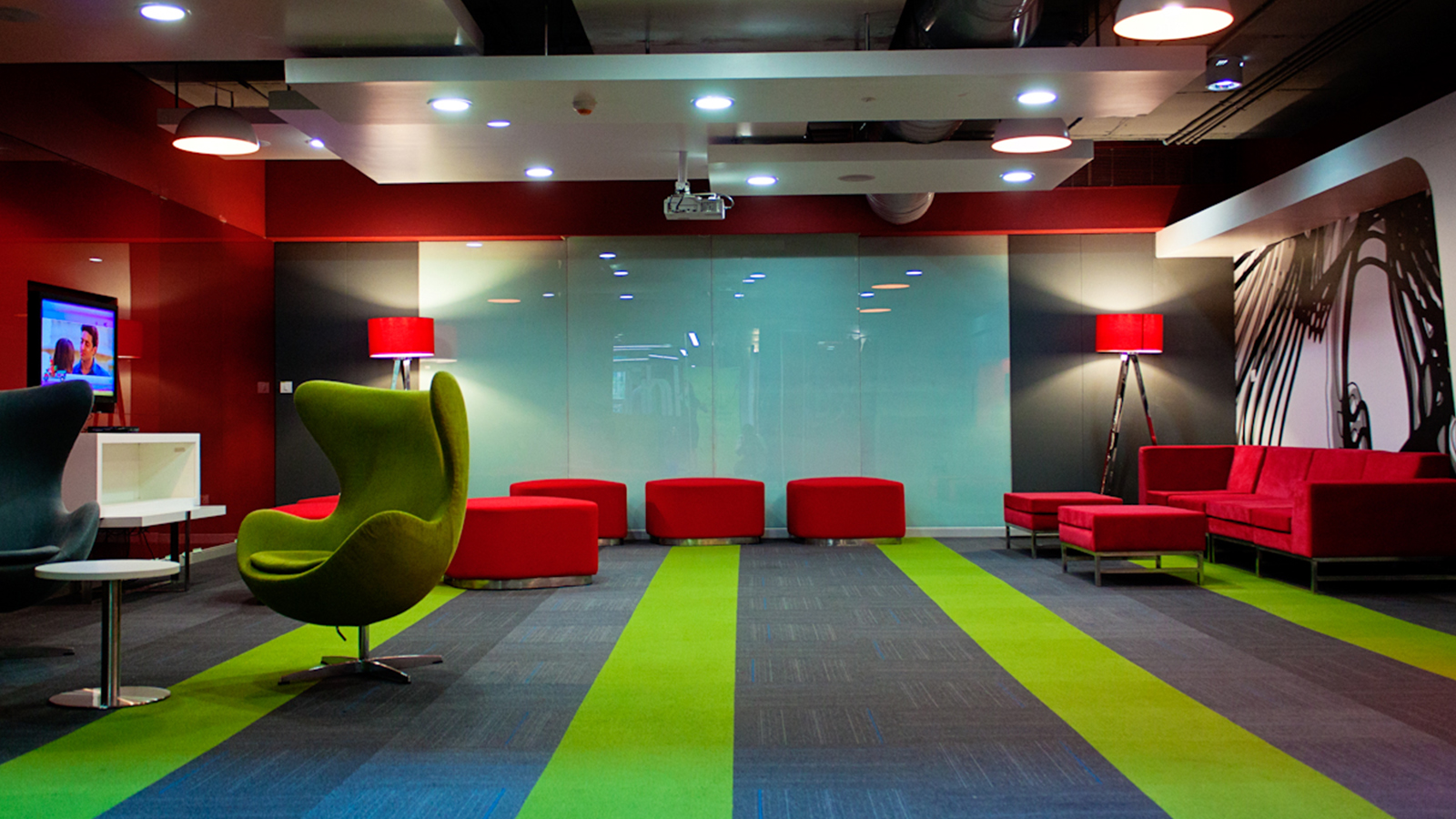 workspace inside Microsoft Accelerator in Bangalore, India
