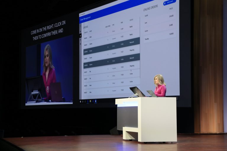Paige Bailey, Microsoft senior cloud developer advocate, at Build 2018 (Quelle Microsoft)