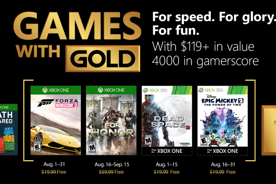 Games with Gold August