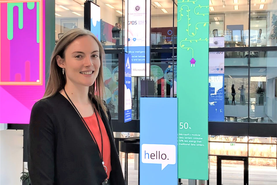 Dominique Mirandolle in der Microsoft Deutschland Zentrale in Schwabing München