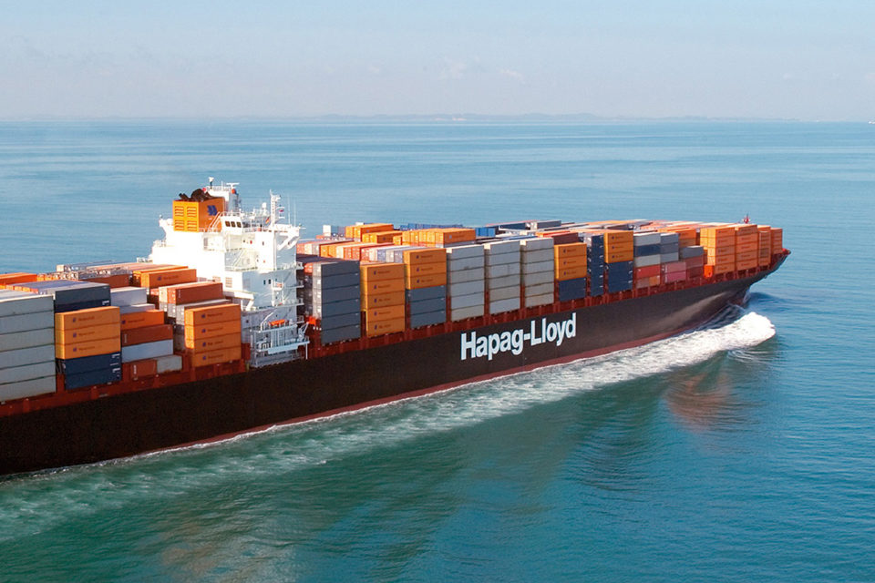 Schiff des Transport- und Logistikunternehmen Hapag-Lloyd