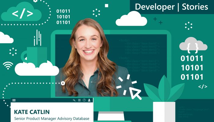 Header Developer Stories mit Kate Catlin