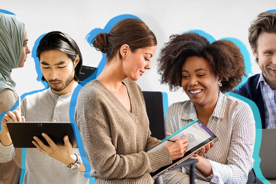 Ilustración de cinco personas