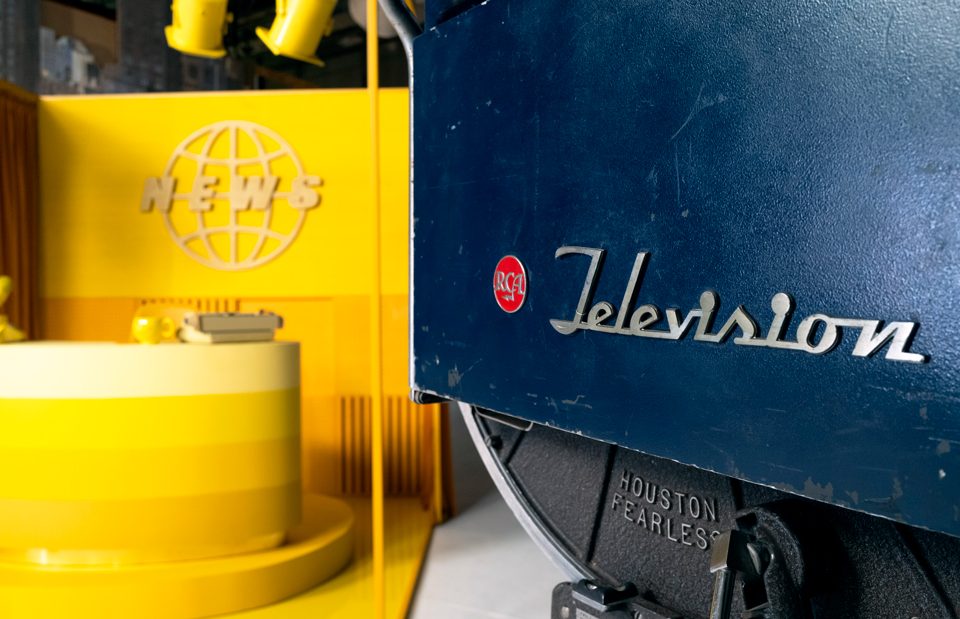 una maqueta de un estudio de TV