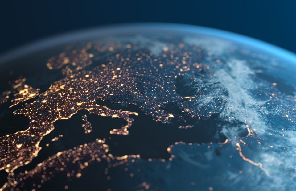 Una imagen de satélite de Europa