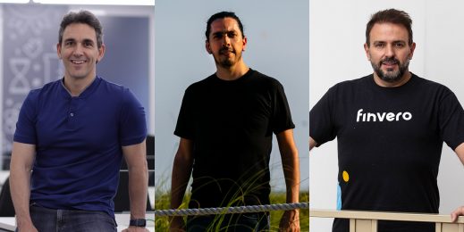 De izquierda a derecha, Julián Colombo de N5, Rafael Lourenco de ClearSale y Mario Hernández de Finvero.