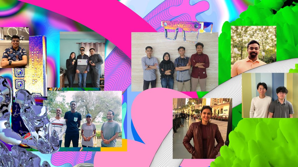 Collage de estudiantes que participan en Imagine Cup 2023