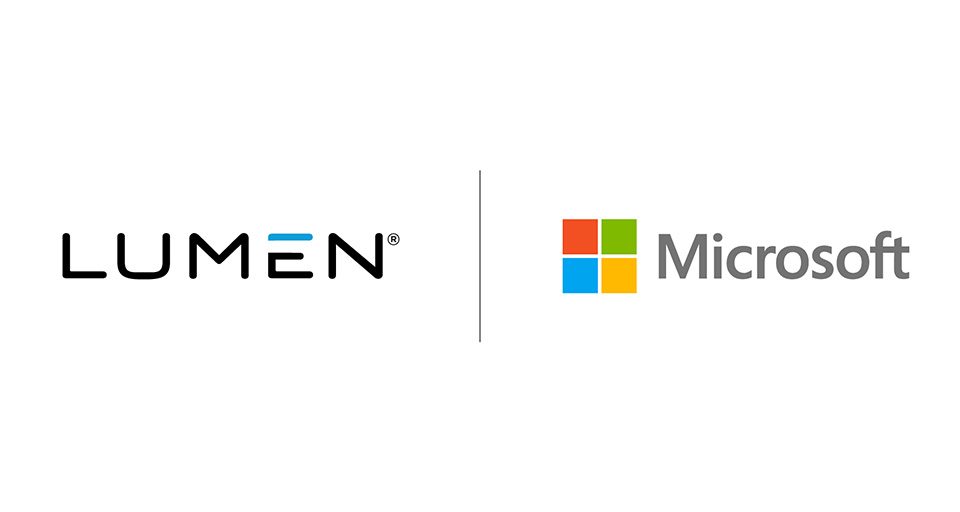Logos de Lumen Technologies y Microsoft