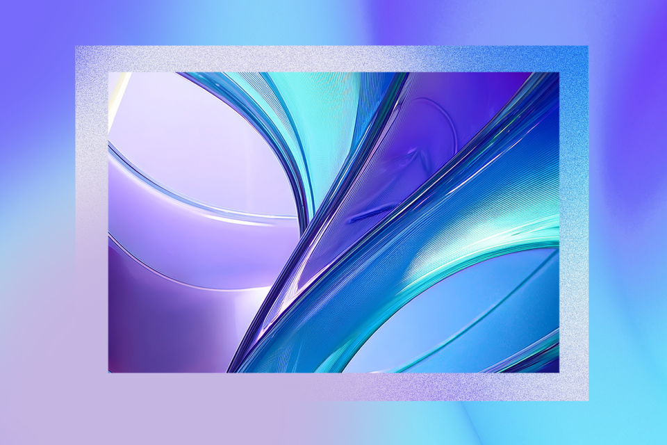 La imagen presenta un collage digital con dos elementos principales. El primero es un diseño abstracto con formas curvas y fluidas en tonos de azul y púrpura, con una textura brillante y translúcida que crea una sensación de profundidad y movimiento. El segundo es un fondo abstracto con formas curvas y fluidas en tonos translúcidos de azul y púrpura, que generan una textura brillante y una sensación de profundidad y movimiento.