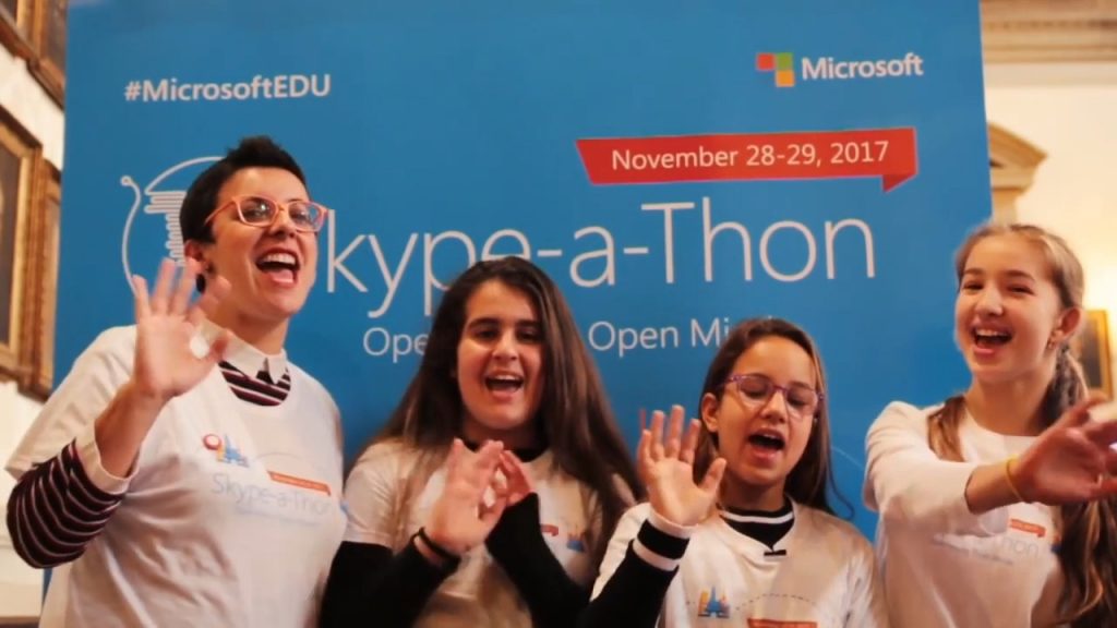 Alunos do Skype-a-Thon