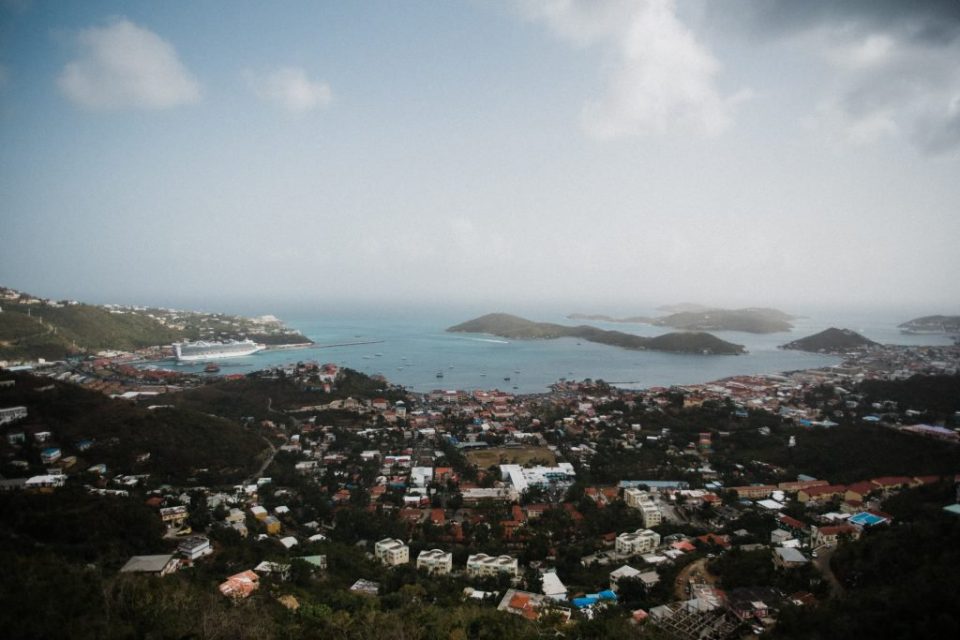 Vista das Ilhas Virgens Americanas