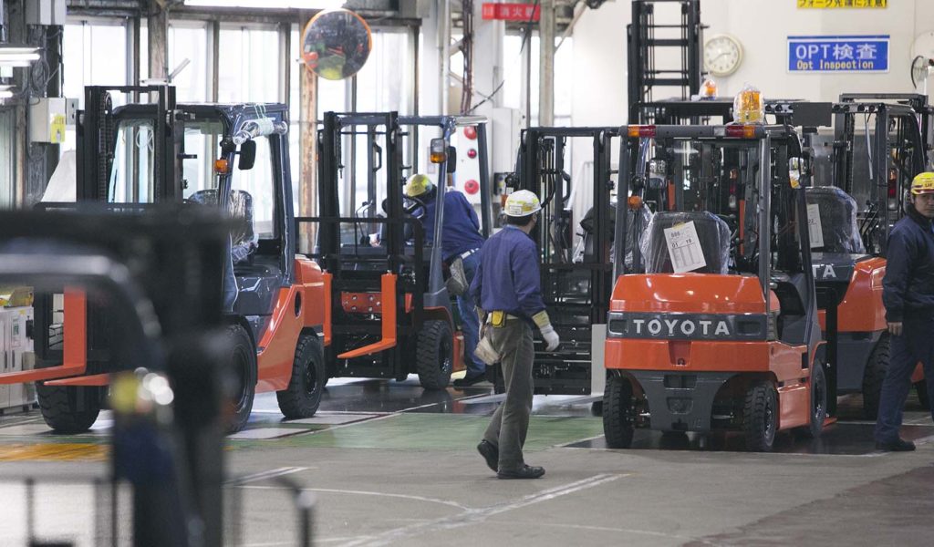 Empilhadeiras da Toyota Material Handling Group.