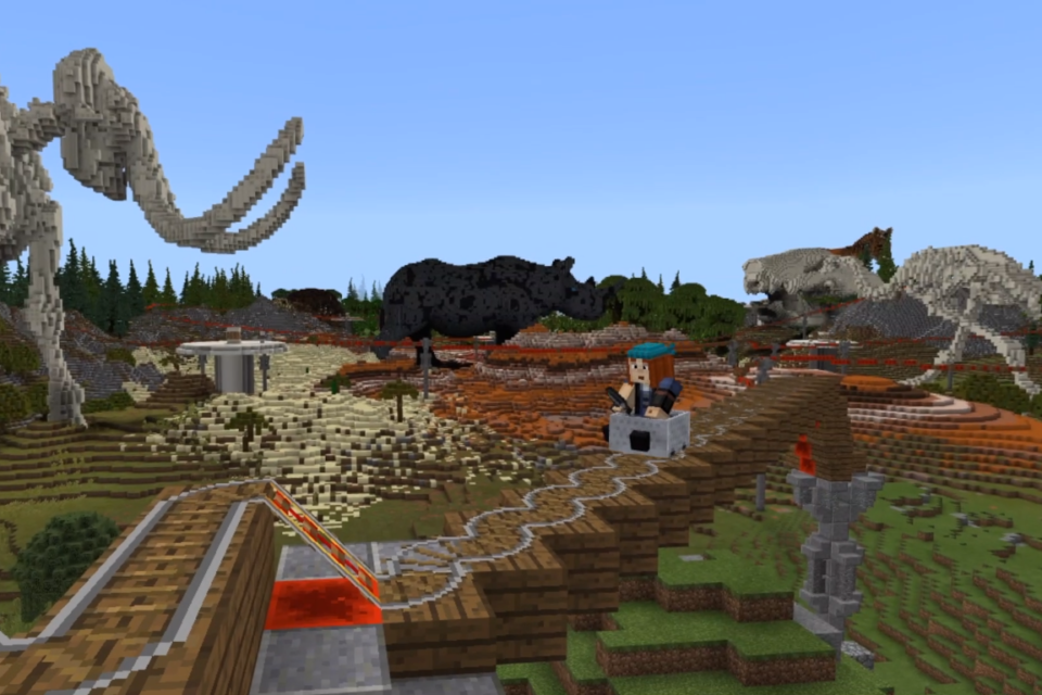 Cena do pacote de lições sobre biodiversidade do Minecraft: Education Edition.