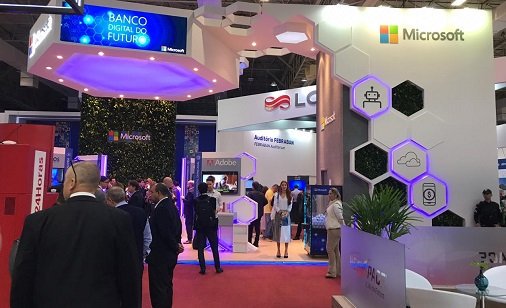 Vista do estande da Microsoft no CIAB Febraban 2019.