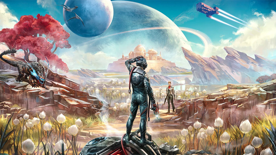 Cena do game The Outer Worlds.