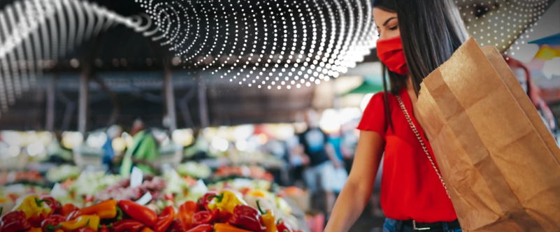 mulher em mercado