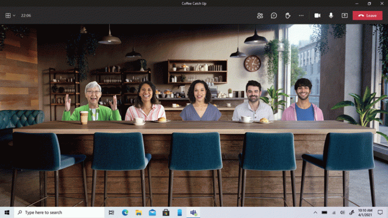 gif de pessoas usando o teams
