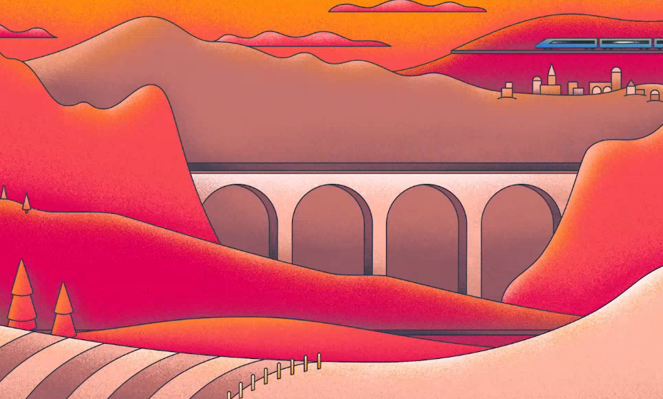 ilustração ferrovia