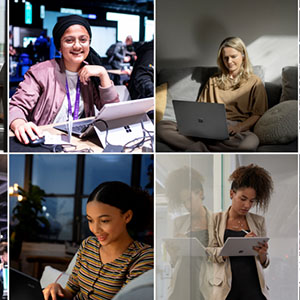 montagem com mulheres