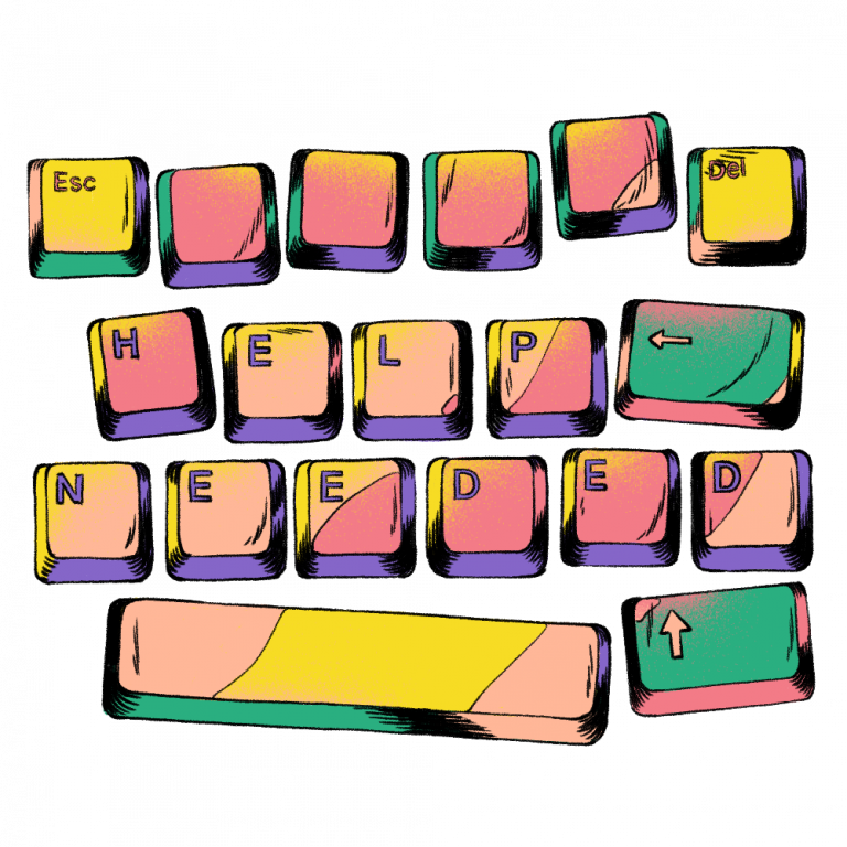 ilustração de teclas de um teclado de pc