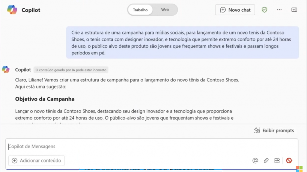 - Maudri Technology Aula 8 - Como gerar uma campanha de marketing em mídias sociais (fonte: Microsoft AI Skills)